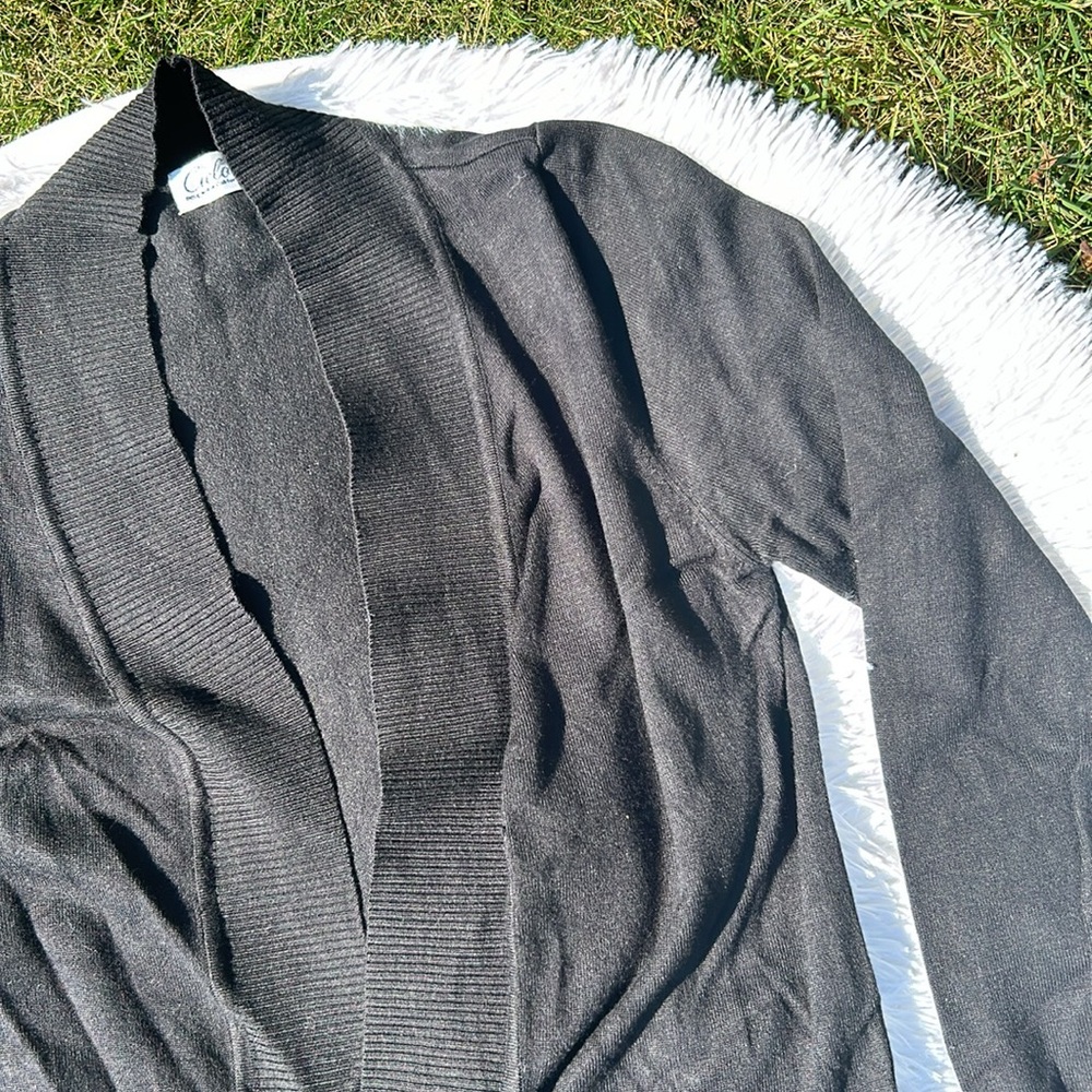 Cielo Everyday Ultra Soft Black Cardigan Size Large - Picture 8 of 14